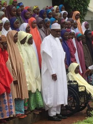 Photos: President And The Freed Dapchi girls  %Post Title