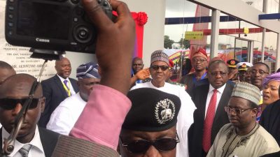 PHOTOS: President Buhari at the Ikeja bus terminal in Lagos  %Post Title