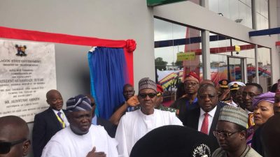 PHOTOS: President Buhari at the Ikeja bus terminal in Lagos  %Post Title