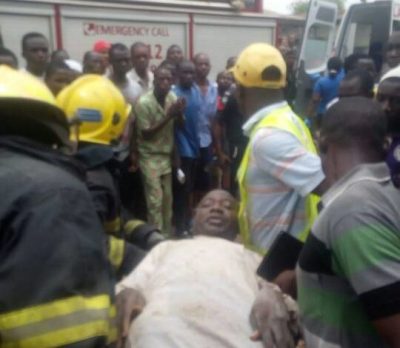 PHOTOS: Two dead as a storey-building collapses in Lagos  %Post Title