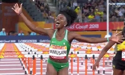 Amusan makes history as first Nigerian to win 100m hurdles at Commonwealth Games  %Post Title