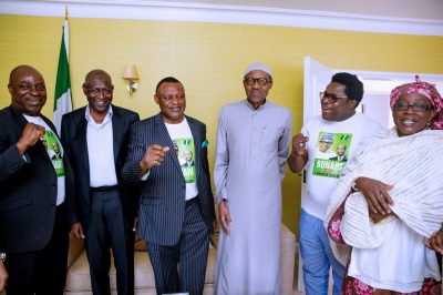 PHOTOS: President Buhari today in London received a delegation of the Buhari Diaspora Support Organization (BDSO)   %Post Title