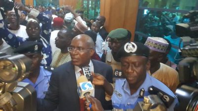 PHOTO: Senator Omo-Agege being whisked away by the police  %Post Title
