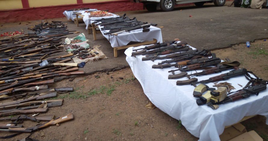 Taraba police recover 56 riffles, parade five suspects  %Post Title