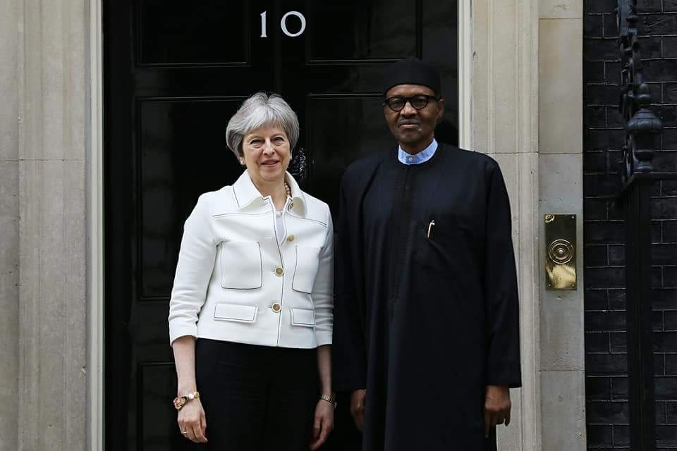 PHOTO: President Buhari meets with UK Prime Minister Theresa May at 10 Downing Street London  %Post Title