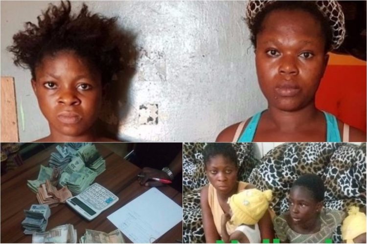 HIRING BABIES FOR ALMS! Three women arrested for begging with rented triplets, N120,000 recovered from them  %Post Title