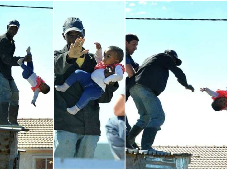 South African dad throws daughter off the roof of their shack (photos)  %Post Title
