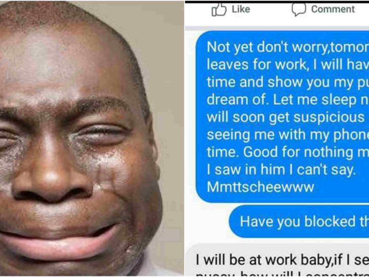 Nigerian man left in total shock over sex texts between cheating wife & another man  %Post Title