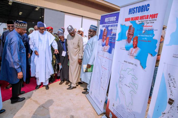 President Buhari commissions first inland water port in Northern Nigeria %Post Title