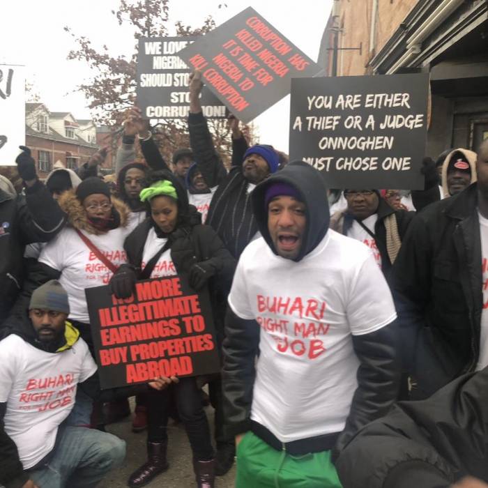 Justice Onnoghen: Nigerians storm streets of New York, seek support for President Buhari - Photo/Image