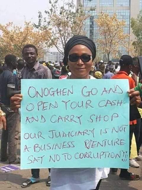 Onnoghen’s suspension: Protest rocks Lagos as group salutes Buhari’s courage %Post Title