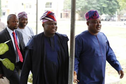 BREAKING: Ambode Arrives Lagos Assembly For Budget Presentation - Photo/Image