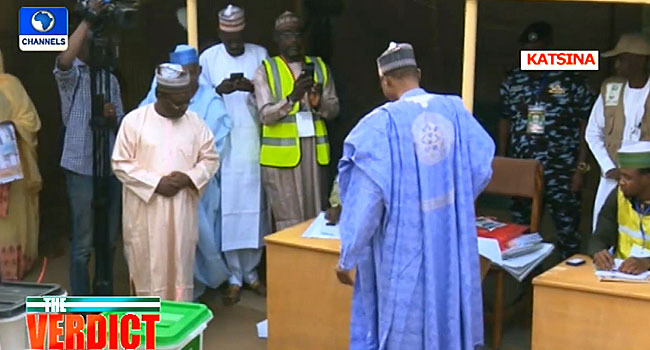 Buhari, wife Aisha Buhari vote in Daura (photo) %Post Title