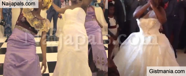 "I Will Slap If You Dance More Than Me" - Nigerian Bride Tells Friend On Her Wedding Day (Video) %Post Title