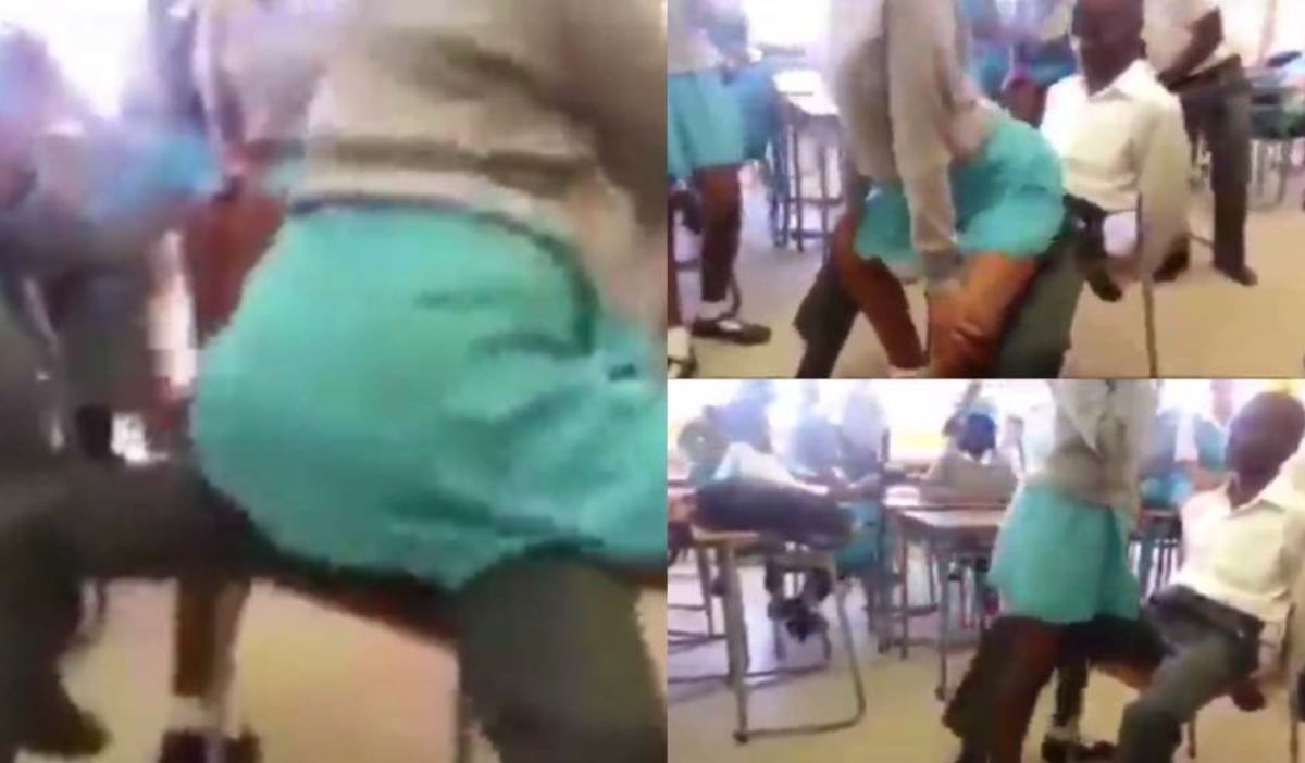 Female secondary school student gives lap dance to male classmate (Video)  %Post Title