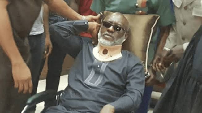 In handcuffs, on wheelchair… outstanding images from Metuh’s trial  %Post Title