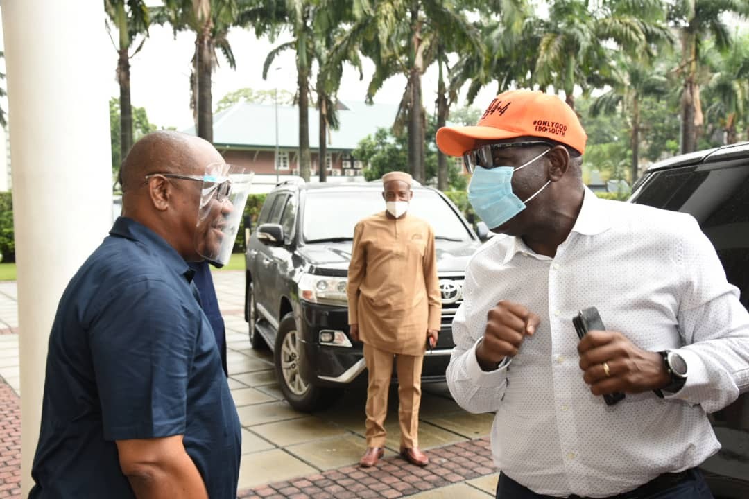 BREAKING: Obaseki visits Gov. Wike in Port-Harcourt (PHOTOS)  %Post Title