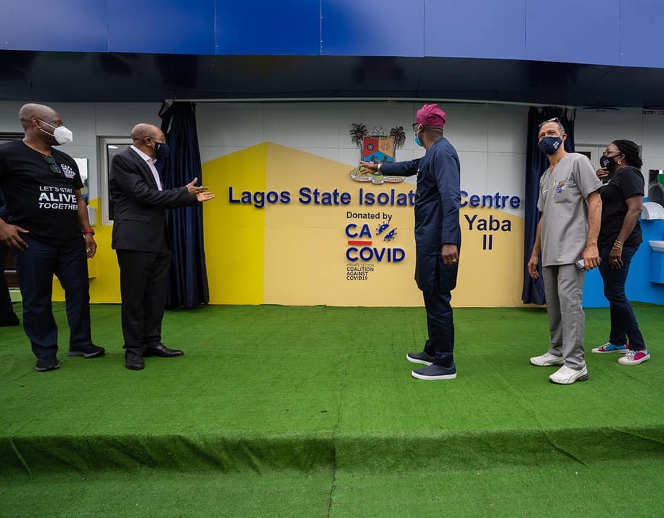 COVID-19: CACOVID DONATES 150-BED ISOLATION CENTER, MULTI-MILLION NAIRA MEDICAL EQUIPMENT TO LAGOS STATE  %Post Title
