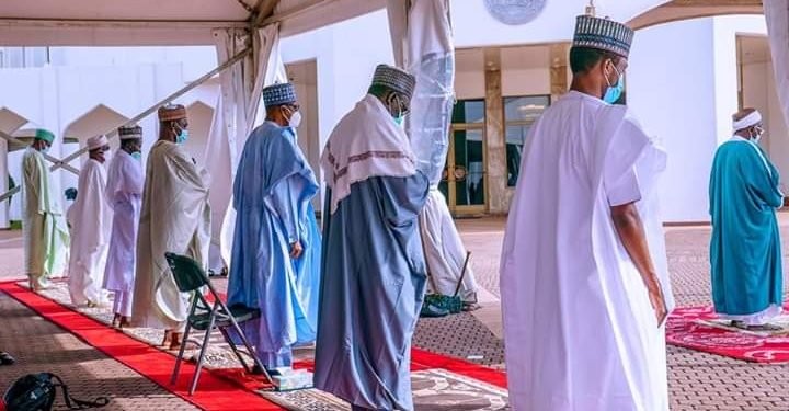PHOTOS: Buhari observes Sallah prayers at home  %Post Title
