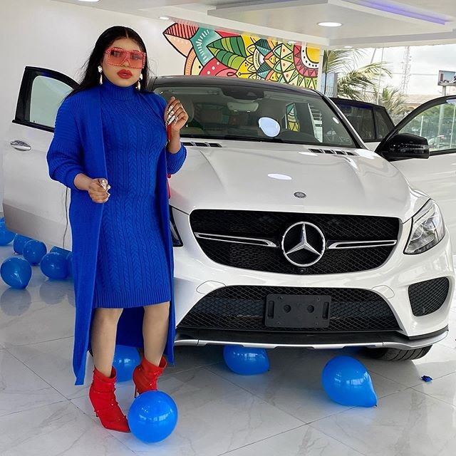 See latest Benz addition to Bobrisky’s garage  - Photo/Image