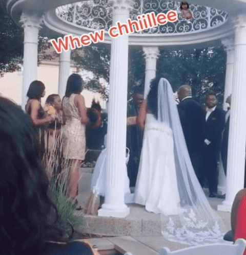 Lady crashes wedding, claims she is pregnant for the groom (Video)  %Post Title