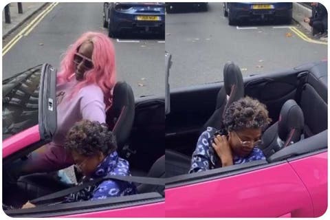 DJ Cuppy takes her mum on first ride in her Ferrari (Video)  %Post Title