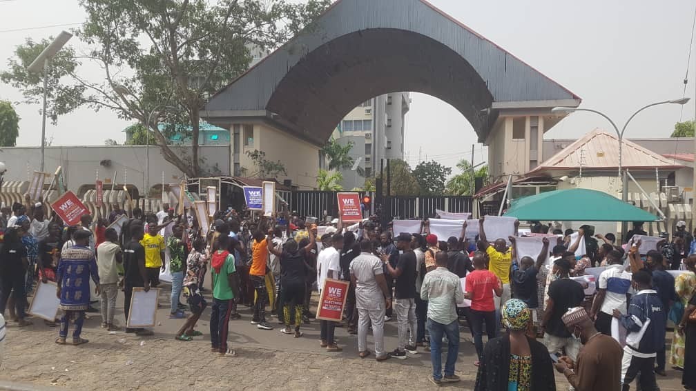 Sowore, AAC factions clash at INEC headquarters  %Post Title