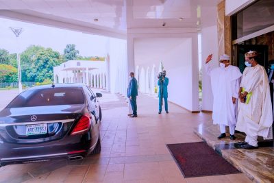 PHOTOS: Buhari, Jonathan meet in Aso Rock  - Photo/Image