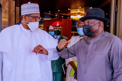 PHOTOS: Buhari, Jonathan meet in Aso Rock  - Photo/Image