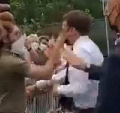 France's Macron slapped in face during walkabout (Video)  %Post Title