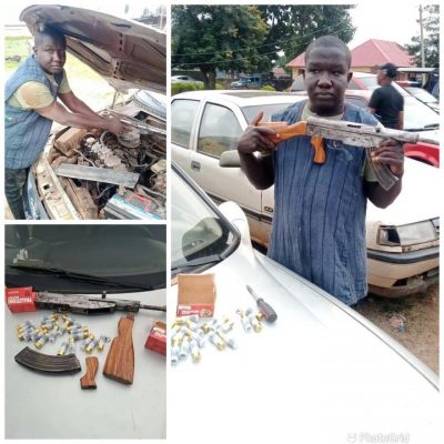 Police Arrest Notorious Gunrunner In Kaduna, Recover Weapons (Photos)  %Post Title