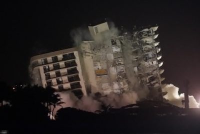 Miami officials use explosives to demolish what's left of collapsed condo tower  %Post Title