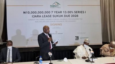 Family Homes Funds issues N10bn bond — Nigeria’s first corporate Sukuk  %Post Title