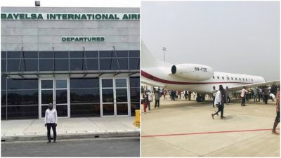 First Commercial Flight Lands At Bayelsa Airport  %Post Title