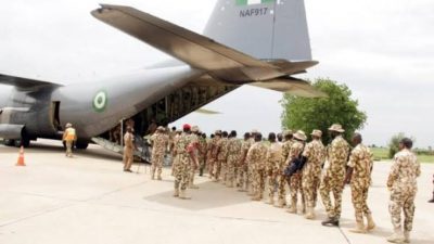 Soldiers fighting Boko Haram to enjoy ‘welfare flight’ when off duty  %Post Title