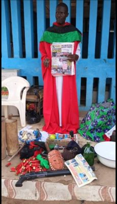 PHOTO: IPOB Chief Priest Nabbed With Charms And Bullets  %Post Title