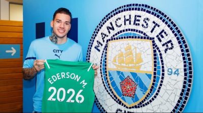 Manchester City Goalkeeper Ederson Signs Contract Extension Through 2026  %Post Title