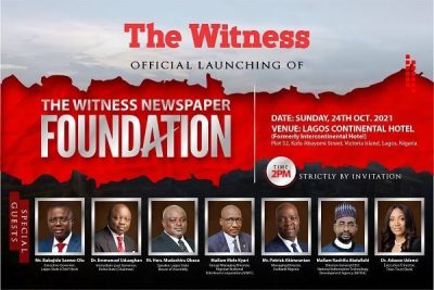 Sanwo-Olu, Uduaghan, Obasa, Kyari, others for The Witness Newspaper Foundation launch  %Post Title