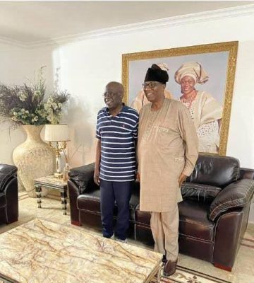 Photos as Gbenga Daniel, Tinubu meet in APC Leader’s home  %Post Title