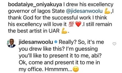 Really? So, it’s me you drew like this? Come to my office - Sanwo-Olu tells Artist  %Post Title
