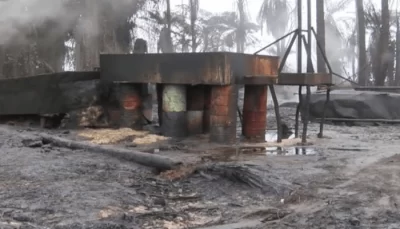 112 Illegal Refinery Discovered In Rivers State Community  %Post Title