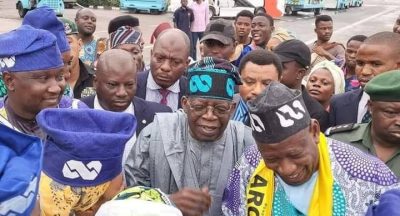 Moment massive crowd welcomed Tinubu to Kano (Video)  %Post Title