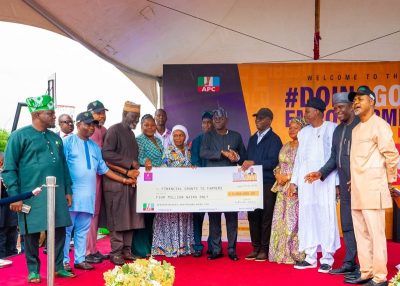 Abiru empowers 1,250 women with N62.5m, builds mini-stadium, others  %Post Title